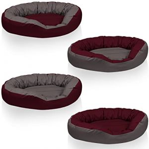 Lit pour chien sunny, coussin, panier pour chien, 13 couleurs au choix:L, cherry-rock (bordeaux/gris) - Beddog