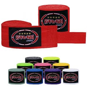 Bande de Boxe - Farabi Sports - Enfants - Rouge - Durables - Respirants