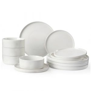 Service de table Richmount Nebula 12 pièces en grès moucheté pour 4 personnes