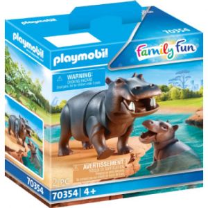 Playmobil Family Fun Hippo with Baby 70354