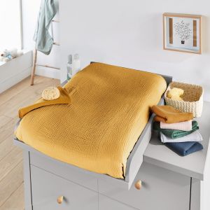 Lot de 2 housses de matelas à langer, K la Jaune Moutarde Taille Taille Unique