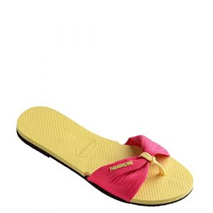 Havaianas You Saint Tropez Basic, Sandale Plate Femme, Jaune Citron, 33 EU