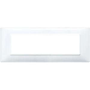 VIMAR série plat – Plaque 7 Module tecnopolimero Blanc