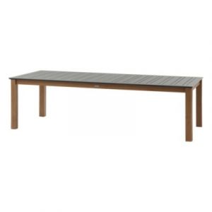 Hesperide Table de jardin extensible rectangulaire Miceira graphite & honey 14 places en aluminium