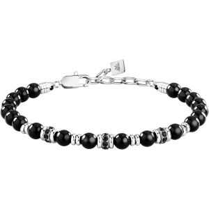 Image de Morellato Bracelet - S1748 - Onyx Noir - Acier - 18,5 Cm + 3 Cm D'extension