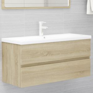 VidaXL Armoire d'évier avec lavabo intégré 101 cm Chêne sonoma