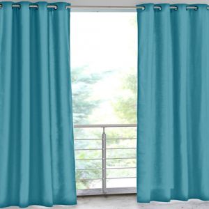 Rideau en polyester bleu orage 135x240