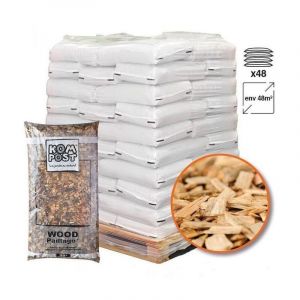 Paillage biodégradable plaquettes forestières bois 48 sacs de 50l pour 48m2