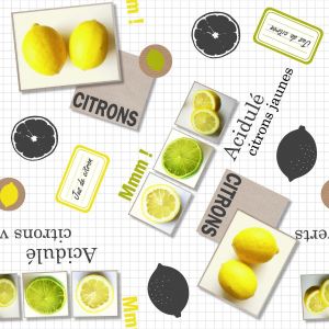 Nappe Toile cir&eacute;e au m&egrave;tre Parf Citron