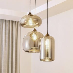 Lindby - Suspension en verre &agrave; intensit&eacute; variable 'Marla' en verre pour salon & salle &agrave; manger