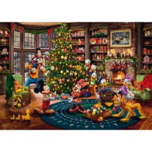 Schmidt Puzzle 1000 pi&egrave;ces : Disney, Mickey et Minnie d&eacute;corent le sapin