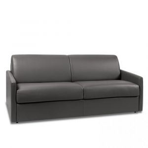 Image de Italian Spirit Canapé express SUN EDITION Cuir et PU Cayenne gris 160 cm matelas 16 cm - gris