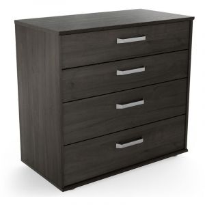 Pegane Commode meuble de rangement coloris Chêne Wateford - Longueur 84.7 x Hauteur 80.5 x Profondeur 44.9 cm