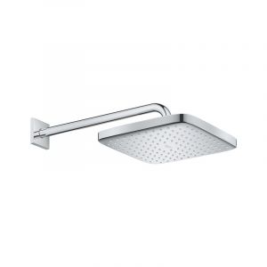 Grohe Tempesta 250 cube, Set de Douche de tête 380mm, 1 Jet, carré, Chrome (26682000)