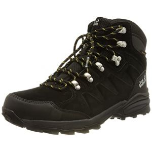 Jack Wolfskin Homme REFUGIO TEXAPORE MID M Chaussure de Trail, Phantom / Burly Jaune Xt, 39.5 EU