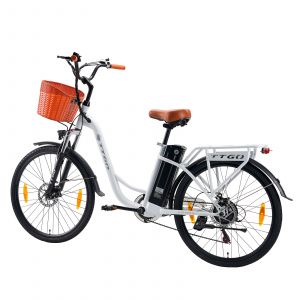 V&eacute;lo &Agrave; Assistance &Eacute;lectrique 26'' Tt Go Yy-26st-Bk Moteur 250w 25km/H Batterie 36v 14.5ah Endurance 75km Transmission Shimano 6s - Blanc