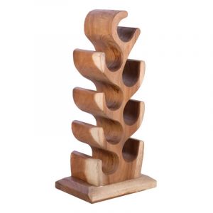 Meubletmoi - Porte bouteille en bois de suar H.77 cm 8 espaces de stockage - wine