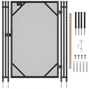 VEVOR Portail de Cl&ocirc;ture de Piscine, 1,21x0,76 m, Kit Portillon de Piscine Creus&eacute;e Amovible, avec Loquet Acier Inoxydable, Porte Facile &agrave; Installer Soi-m&ecirc;me pour S&eacute;curit&eacute; Enfants Animaux Domestiques