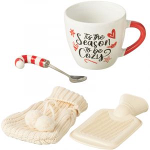 Jolipa Set Cadeau Mug, Cuill&egrave;re Canne En Sucre D'orge Et Bouillotte