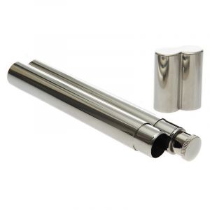 Flasque inox fosco forme cigare 2,5 oz