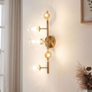 Applique murale Makkor m&eacute;tal verre 62 x 35 x 24 cm or lux.pro