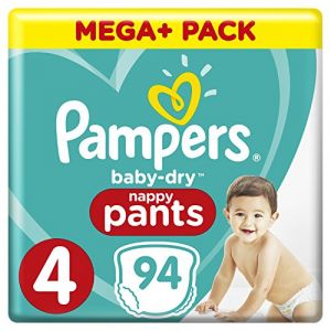 Pampers Couches Baby Dry pants T. 4 pack Mega Plus 8-15 kg