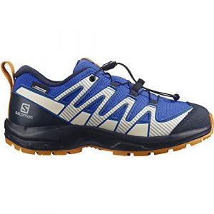 Salomon XA Pro V8 CSWP Junior - Chaussures de trail taille 34, noir/bleu/gris