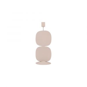 Table passion Chandelle en m&eacute;tal raw beige 26 cm - Beige - M&eacute;tal