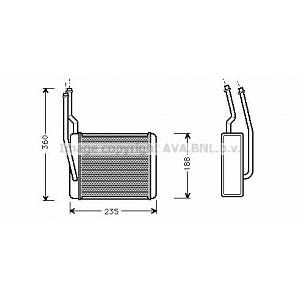 Ava Quality Cooling Radiateur de chauffage FORD FOCUS (247FD6272)