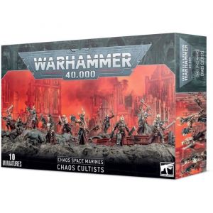 Games Workshop Figurine Warhammer 40k - Space Marine du Chaos Cultistes gris/marron - 10 figurines - 41 pièces
