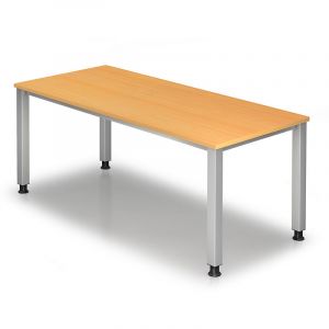 Certeo HAMMERBACHER RENATUS Bureau - piétement à 4 pieds, largeur 1800 mm - façon hêtre | VQS019/6