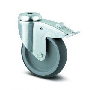 Roulette pivotante blocage total - multiusage - fixation oeil - ø75mm - Agila