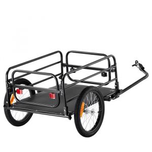 Remorque De V&eacute;lo-Duoku-Capacit&eacute; De 160 Lb-Chariot De V&eacute;lo Pliable Robuste Avec D&eacute;gagement Rapide, Roues De 16", Attelage Universel