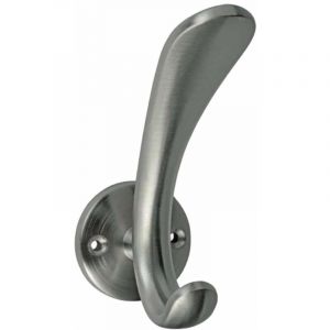 Pat&egrave;re courbe sur rosace de fixation finition inox