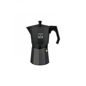 Cecotec Cafetière italienne conçue en aluminium noir qui prépare du café avec le meilleur corps et arôme. Obtenez votre expresso parfait