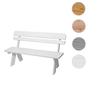 Mendler Banc de jardin Oslo en bois Oslo, 148 cm, qualité gastronomique, bois massif ~ blanc