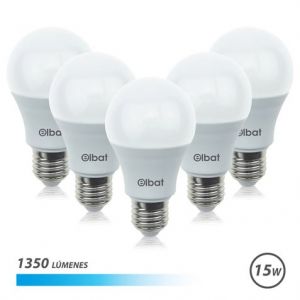 Image de Buck Elbat pack de 5 ampoules led a60 15w e27 1350lm - 6500k cold light