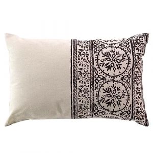 Coussin rectangulaire (60 cm) Isalina Noir