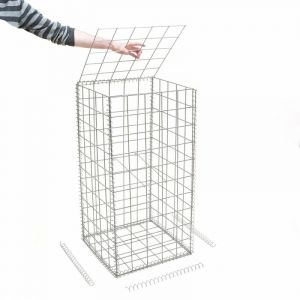 Gabion pour mur en gabion - 50 cm x 50 cm x 100 cm Maille rectangulaire 50 mm x 100 mm (Spirales)