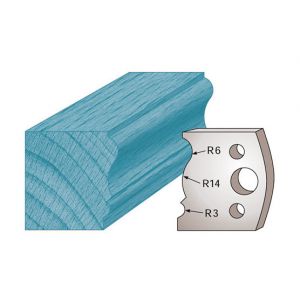 Diamwood Platinum Jeu de 2 fers profilés Ht. 40 x 4 mm moulure spéciale plinthe M106 pour porte-outils de toupie