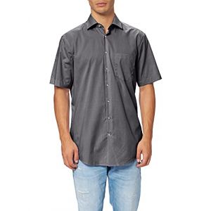 Seidensticker Regular Kurzarm mit Kent-Kragen Bügelfrei Chemise d'affaires, Gris (Gris 67), 48 Homme