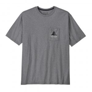 Patagonia T shirt chouinard crest pocket responsibili t gris