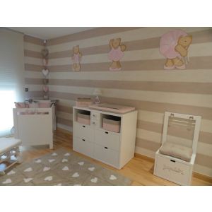 Image de Lorena canals Tapis pour chambre de fille Heart en coton (120 x 160 cm)