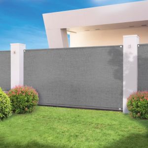 Idmarket Brise Vue Haute densité 1,5 x 10 M Gris Clair 300 GR/m² qualité Pro