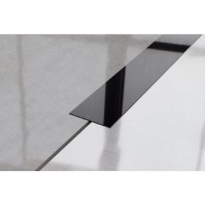 Ilcom - Bande murale décorative en acier inoxydable 5cm x 244cm - Noir brillant