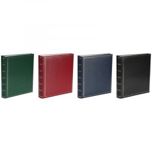 Lot de 4 albums traditionnels Jusqu'à 2000 photos 10x15cm Bleu, Rouge, Vert, Noir