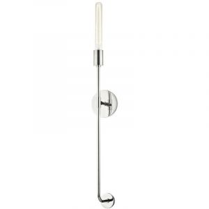 Applique murale Dylan Acier Nickel poli 1 ampoule 88,9cm