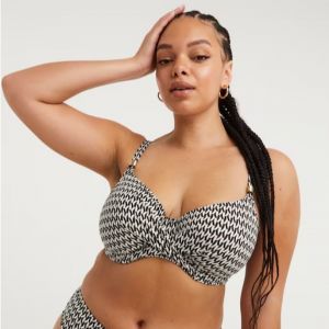 Haut de maillot de bain - Noir avec Motif
