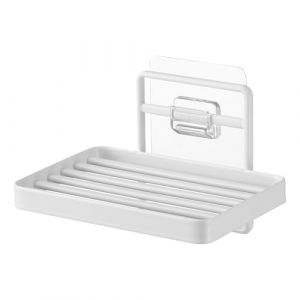 Yamazaki 4540 Tower Porte-Savon adh&eacute;sif en Acier Blanc Crochet adh&eacute;sif : Polycarbonate/Pet/polyur&eacute;thane, Design Minimaliste