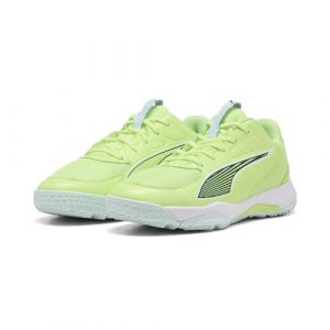 Puma Accelerate Jr 4 Chaussure de Handball, Fizzy Light Green Terrain Blanc, 35 EU